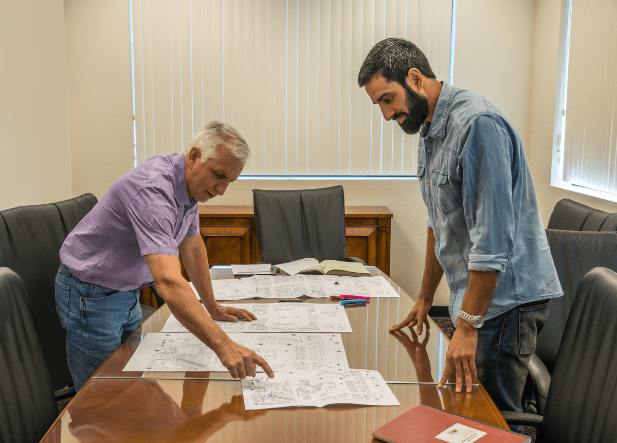 EM Research engineering team in a design review roundtable